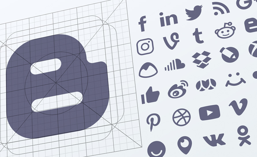 34 Social Materia free icons