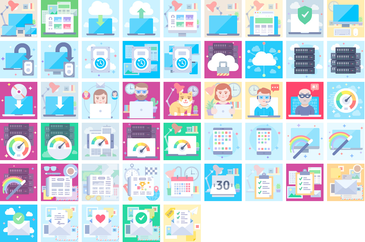 Scenarium Flat icons vol.1