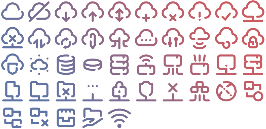 Tidee Cloud & Network icons