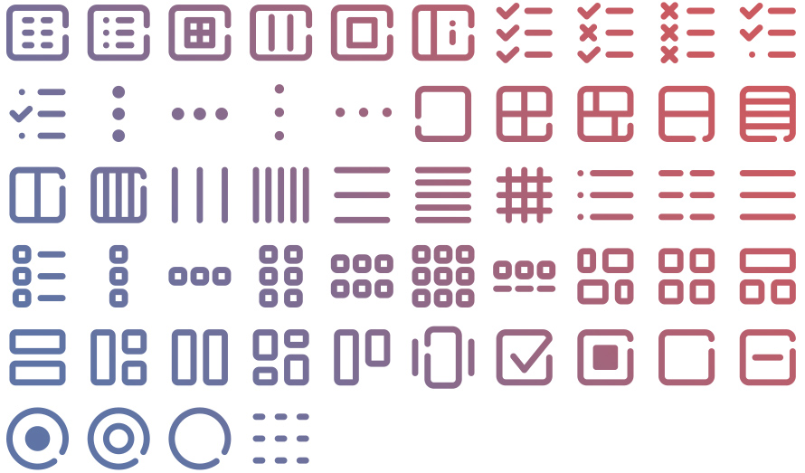 Tidee UI icons