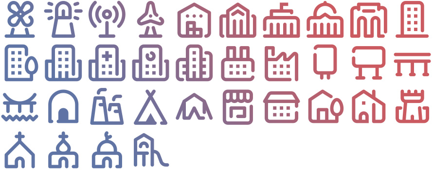 34 Free Tidee Buildings icons