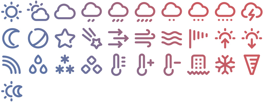 31 Free Tidee Weather icons