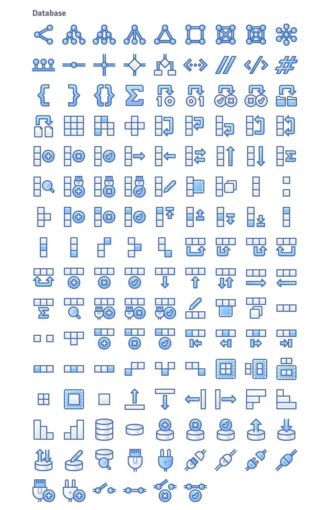 Infinity blue icons