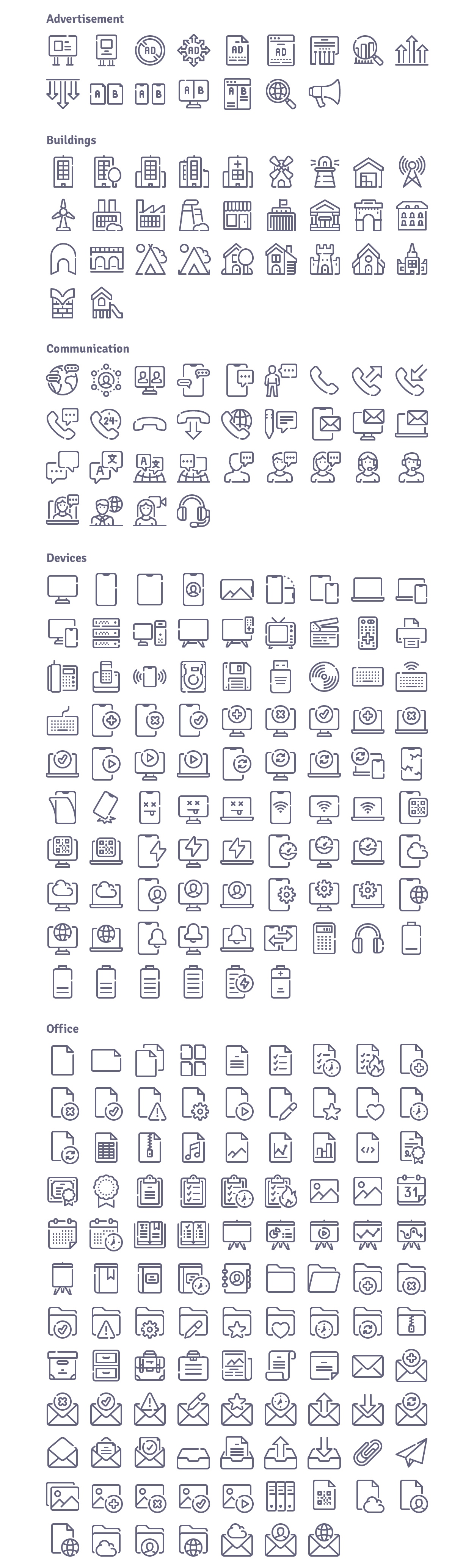 infinity outline icons