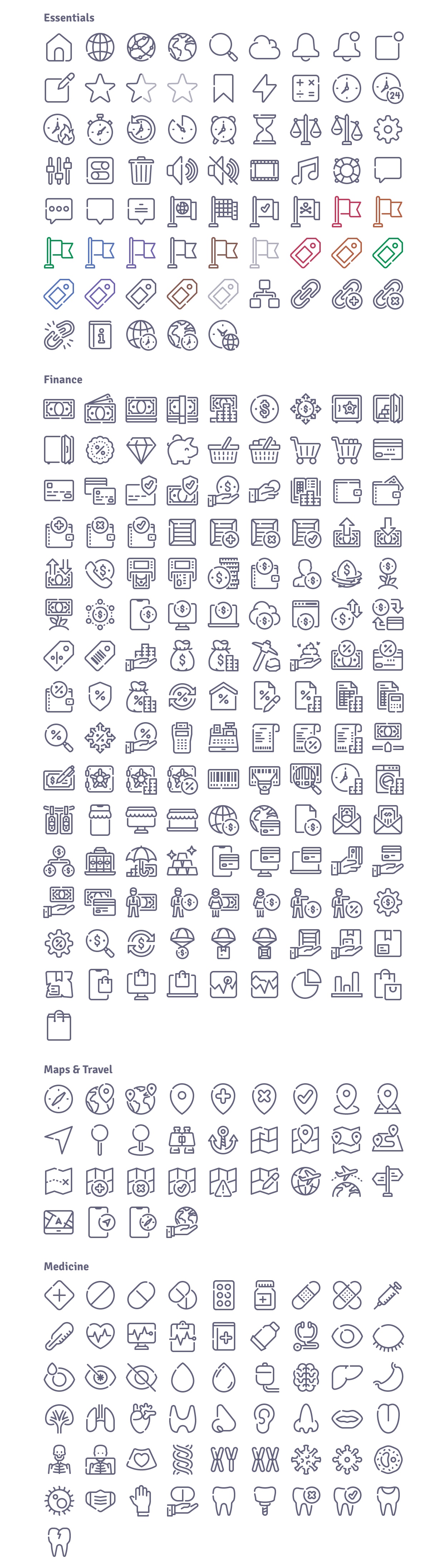 infinity outline icons