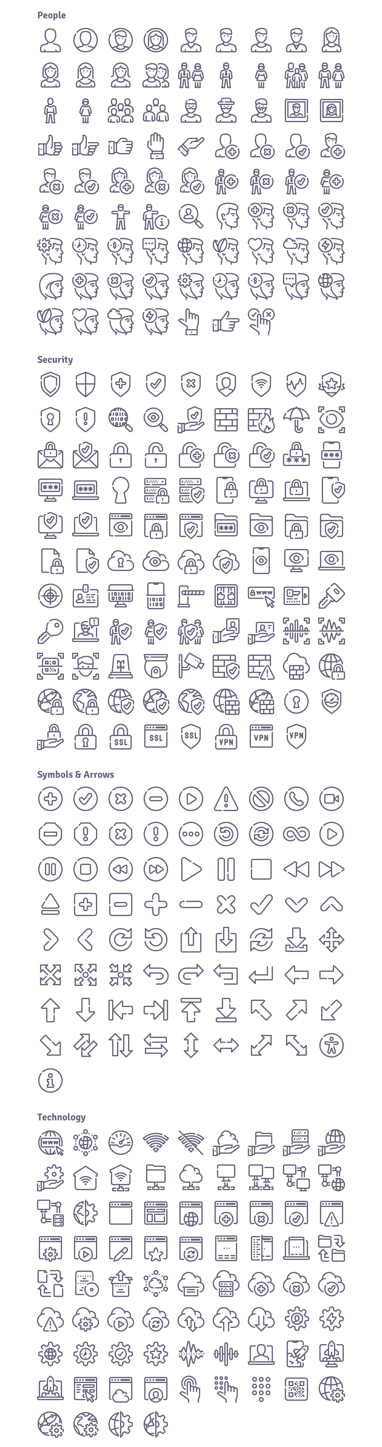 infinity outline icons